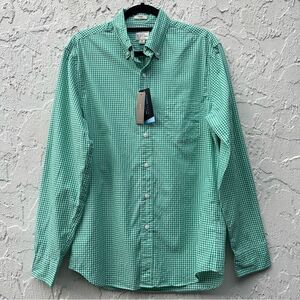 J CREW Long Sleeve Shirt Mens Size Medium Secret Wash Lightweight Check Plaid
